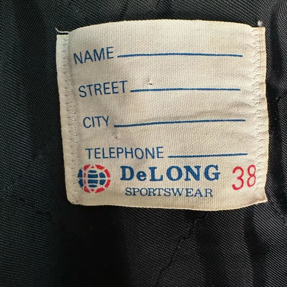 Vintage 60s DeLONG Letterman Varsity Jacket Wrestling State Chenille Patch Sz 38 - Picture 8 of 10